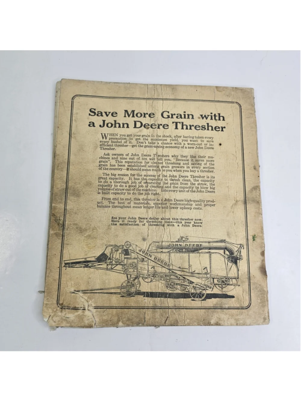 Vintage John Deere Tractor Binder 8 & 10 Foot Operator Parts Manual Booklet... - Picture 9 of 10